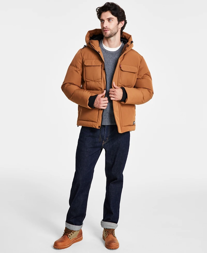 Levi's Men's Quilted Hooded Puffer Jacket