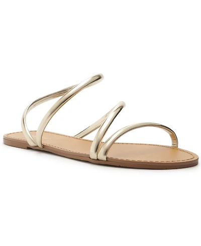 Arezzo Women's Mikayla Round Toe Flat Sandals