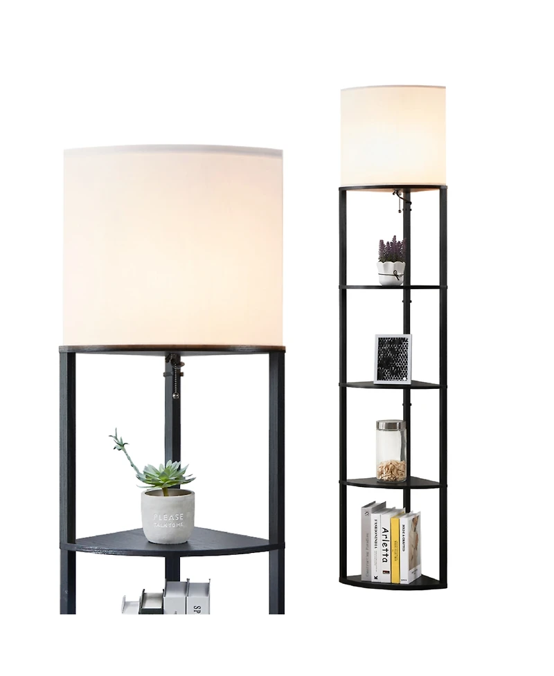 Atamin Alvis Edge - Corner Shelf Floor Lamp, Led Bulb Included