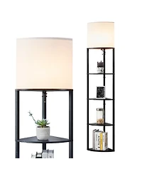 Atamin Alvis Edge - Corner Shelf Floor Lamp, Led Bulb Included