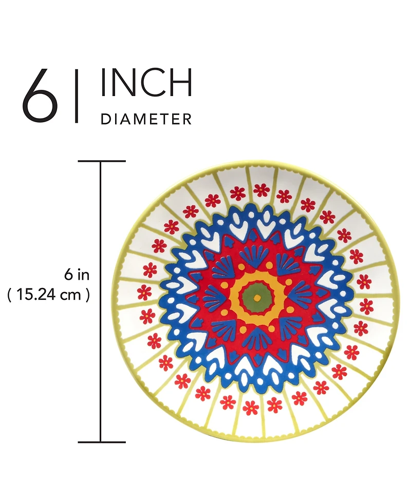 Certified International Spice Love Canape Plates Set of 4