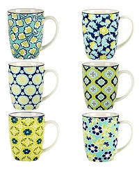 Certified International Tapestry Mugs, Set of 6