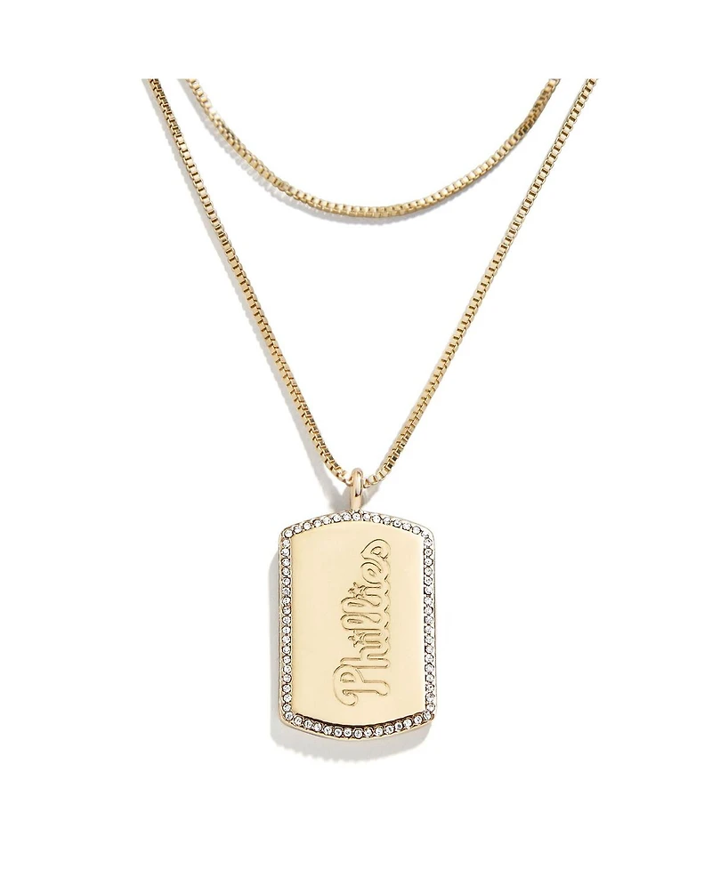 Women's Wear by Erin Andrews x Baublebar Philadelphia Phillies Dog Tag Necklace