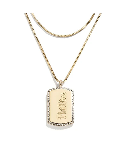 Women's Wear by Erin Andrews x Baublebar Philadelphia Phillies Dog Tag Necklace