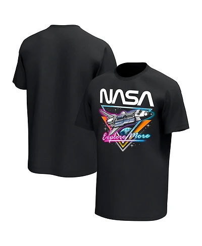 Men's Black Nasa Neon Glow T-shirt