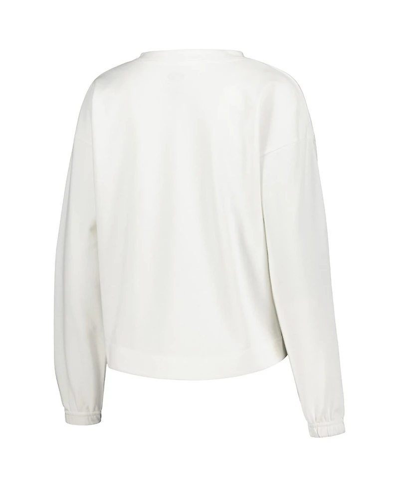 Women's Concepts Sport White Minnesota United Fc Sunray Notch Neck Long Sleeve T-shirt
