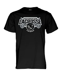 Men's and Women's Blue 84 Black Providence Friars 2024 Lacrosse Season T-shirt