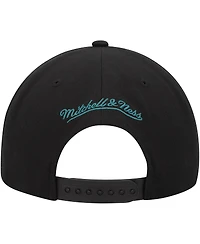 Men's Mitchell & Ness Black San Jose Sharks Core Team Script 2.0 Snapback Hat