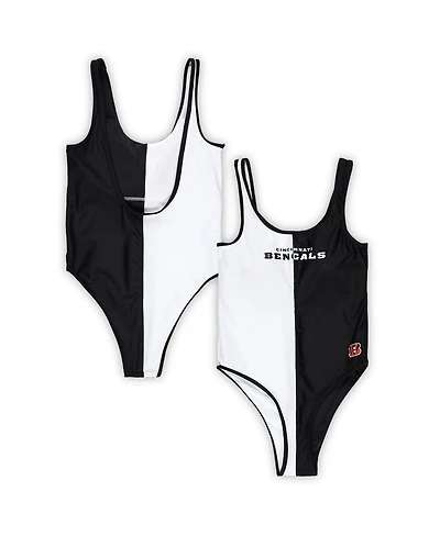 Women's G-iii 4Her by Carl Banks Black, White Cincinnati Bengals Last Stand One-Piece Swimsuit