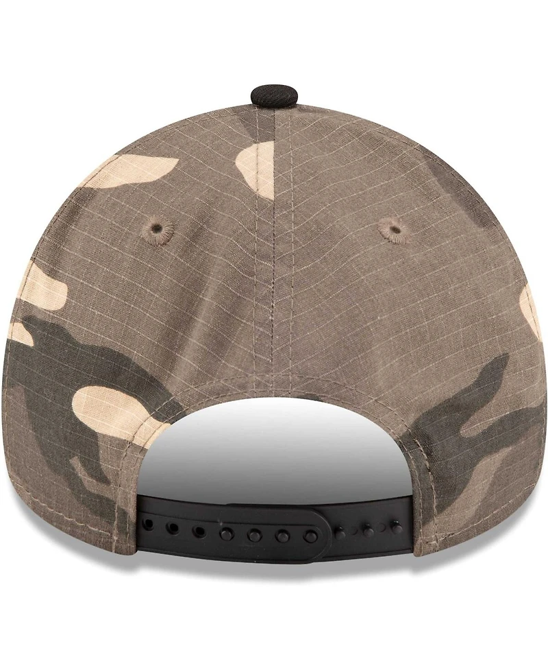 Men's New Era Boston Red Sox Camo Crown A-Frame 9FORTY Adjustable Hat