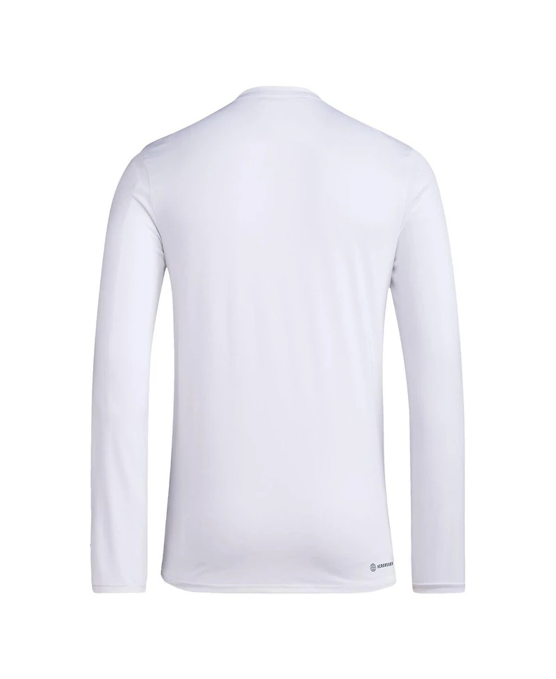 Men's and Women's adidas White Washington Huskies 2024 On-Court Bench Our Moment Long Sleeve T-shirt