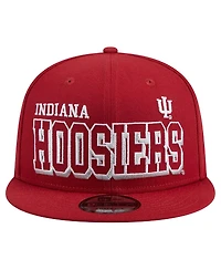 Men's New Era Crimson Indiana Hoosiers Game Day 9FIFTY Snapback Hat