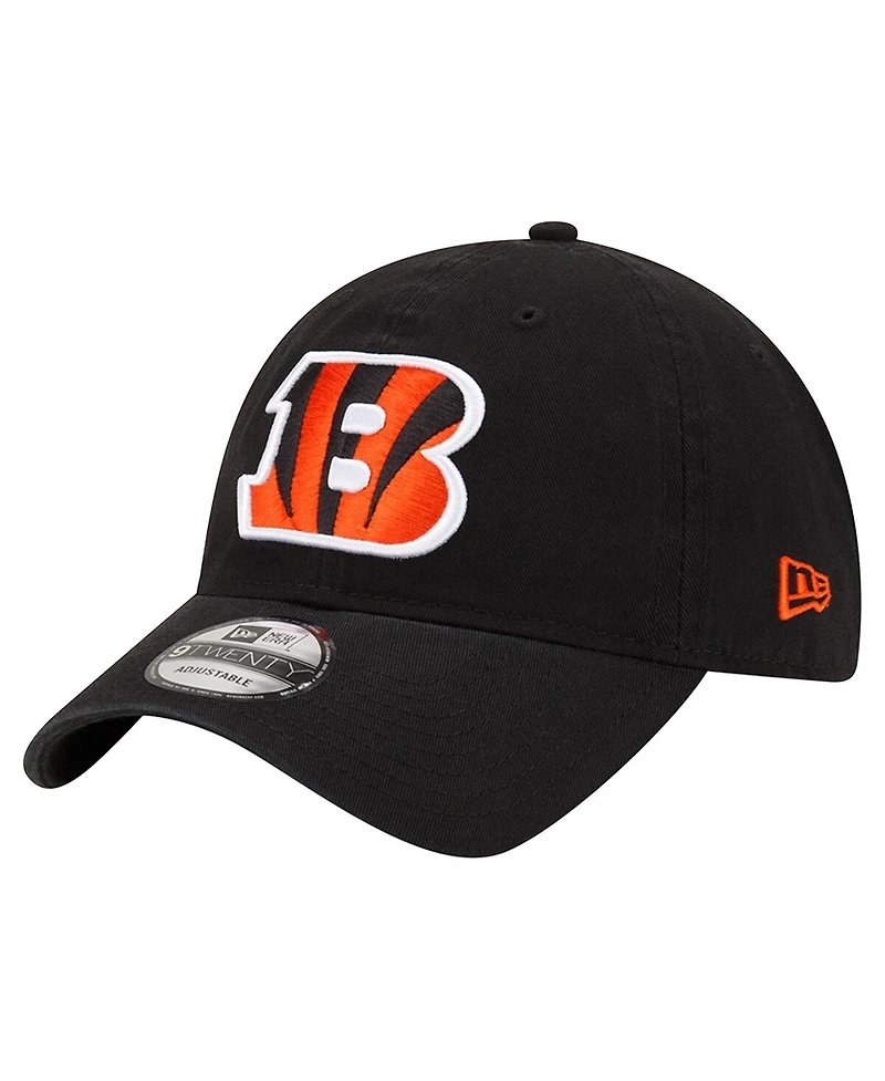 Men's New Era Black Cincinnati Bengals Distinct 9TWENTY Adjustable Hat