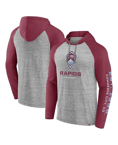 Men's Fanatics Steel Colorado Rapids Deflection Raglan Pullover Hoodie