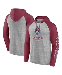 Men's Fanatics Steel Colorado Rapids Deflection Raglan Pullover Hoodie