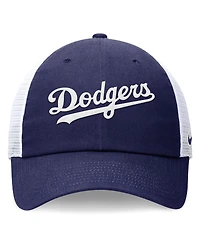 Men's Nike Royal Los Angeles Dodgers Evergreen Wordmark Trucker Adjustable Hat