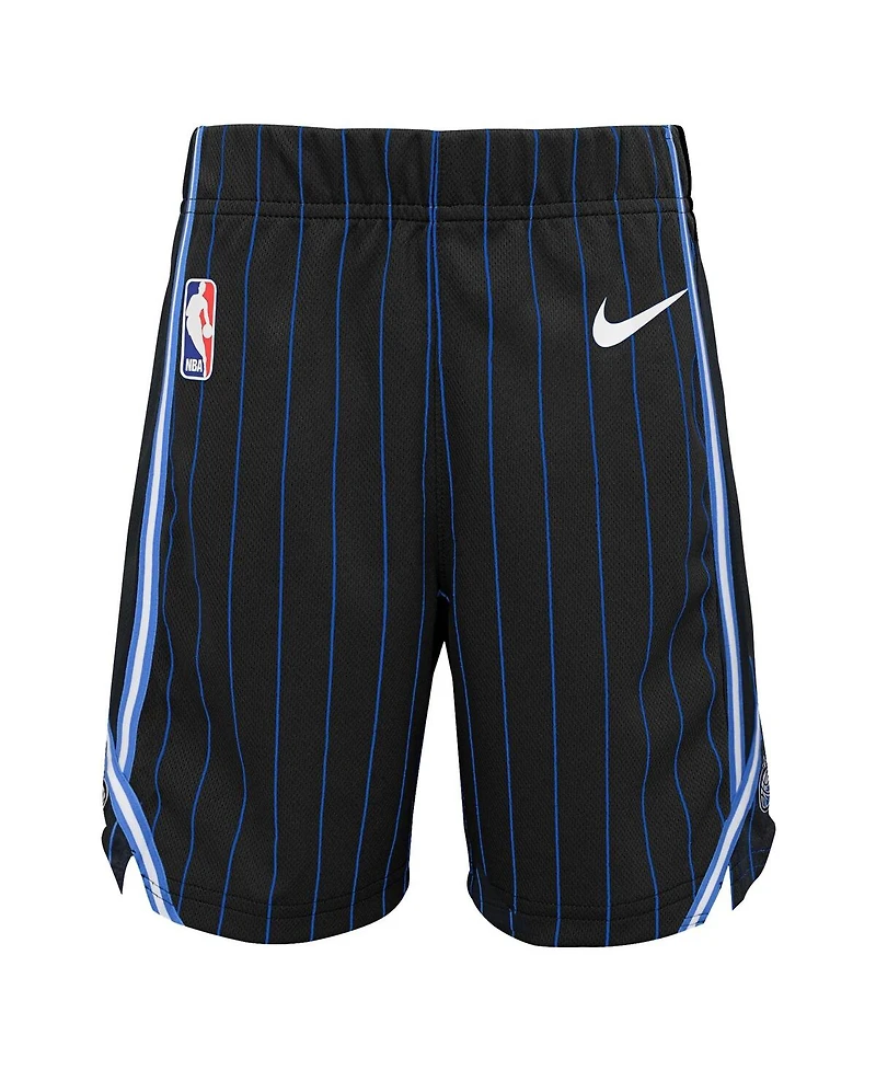 Little Boys and Girls Nike Black Orlando Magic Icon Replica Shorts