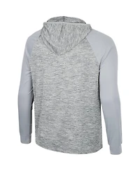 Men's Colosseum Gray Maryland Terrapins Cybernetic Raglan Quarter-Zip Hooded Top