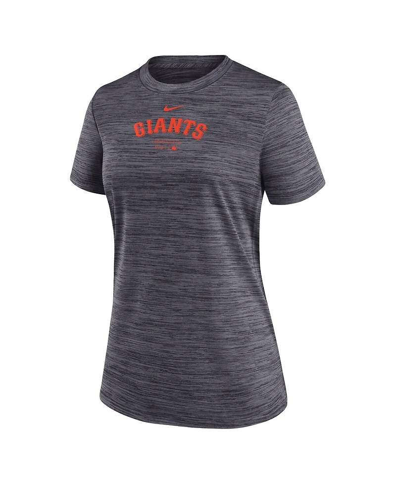 Women's Nike Black San Francisco Giants Authentic Collection Velocity Performance T-shirt