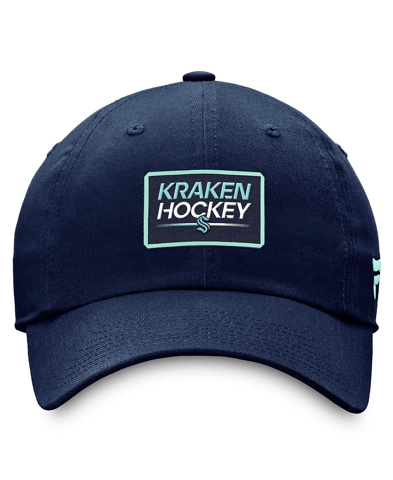 Men's Fanatics Deep Sea Blue Seattle Kraken Authentic Pro Prime Adjustable Hat