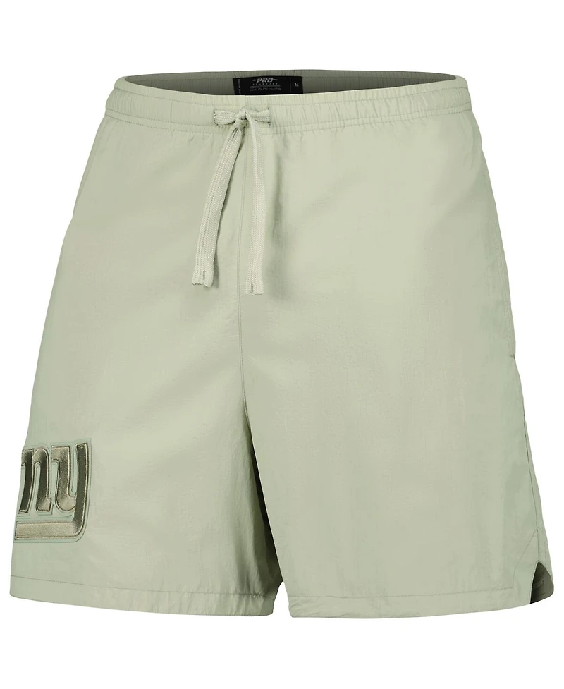 Men's Pro Standard Light Green New York Giants Neutrals 2.0 Woven Shorts