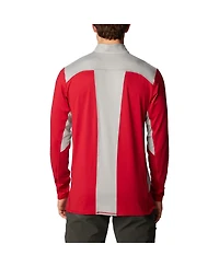 Men's Columbia Crimson Washington State Cougars Tech Trail Omni-Shade Quarter-Zip Jacket