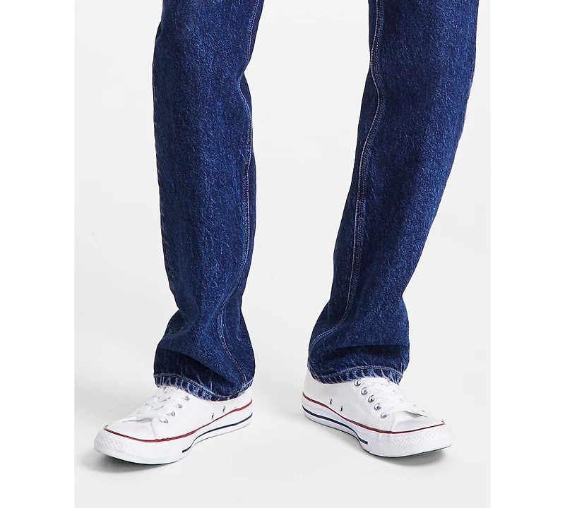 Sun + Stone Men's Straight Fit Indigo Blue Jeans