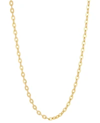 Italian Gold Polished Solid Cable Link 18" Chain Necklace in 14k Gold