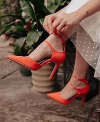 Journee Collection Women's Lilyann Double Strap Buckle Stilettos