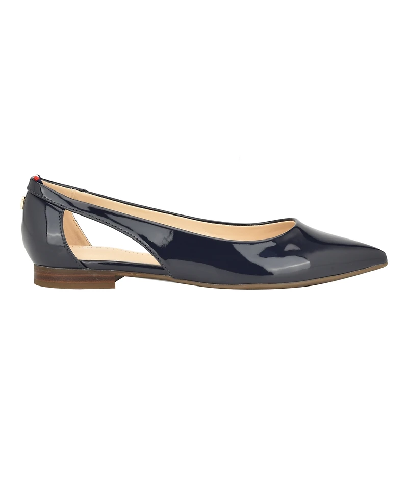 Tommy Hilfiger Women's Velahi Cutout Pointy Toe Flats