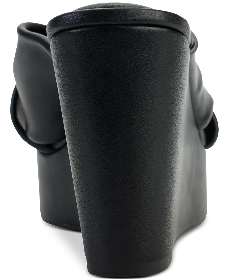 Dkny Women's Maryn Chain Twist Platform Wedge Sandals