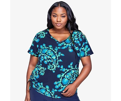 Calypsa Plus V-Neck Adele Swim Top