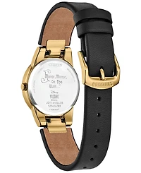 Citizen Eco-Drive Women's Disney Evil Queen Black Leather Strap Watch 30mm Gift Set