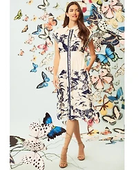 Maggy London Women's Printed Button-Down Dress