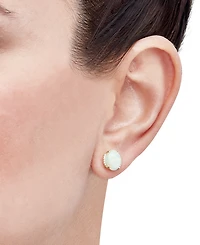 Opal (2 ct. t.w.) & Diamond Accent Stud Earrings in 14k Gold
