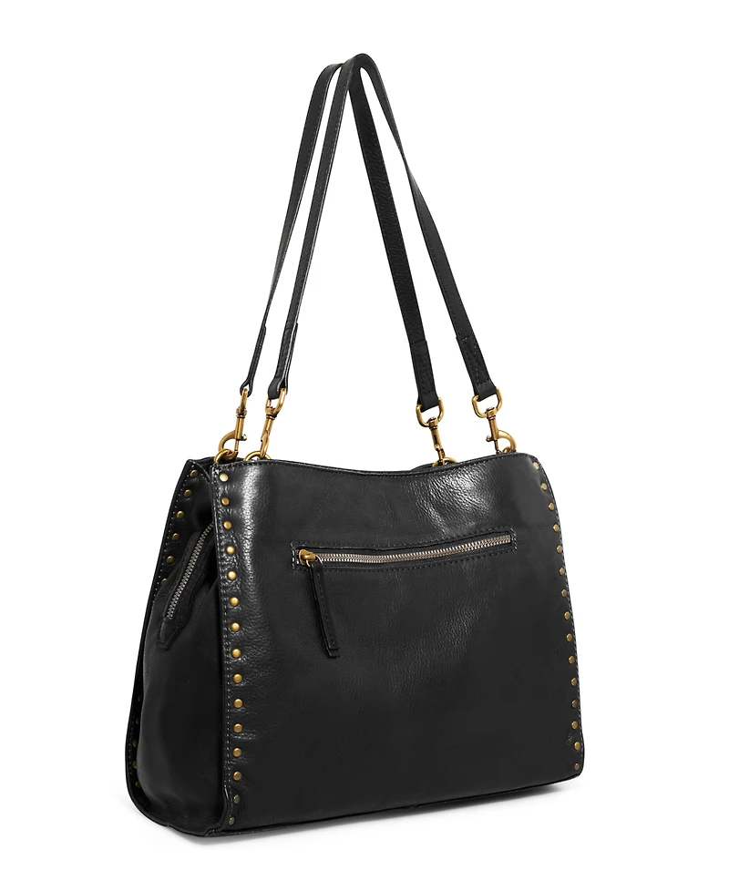 Lenox Studded Triple Entry Satchel