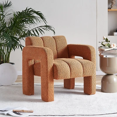 Simplie Fun 31.10" Wide Boucle Upholstered Accent Chair