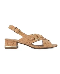 Jones New York Women's Grenel Crisscross Block Heel Dress Sandals