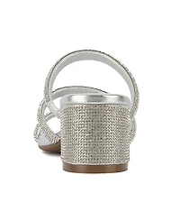 Jones New York Women's Melli Block Heel Embellished Dress Sandals