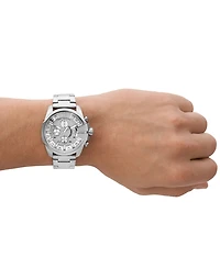 Diesel Men's Baby Chief Chronograph Silver-Tone Stainless Steel Watch 43mm