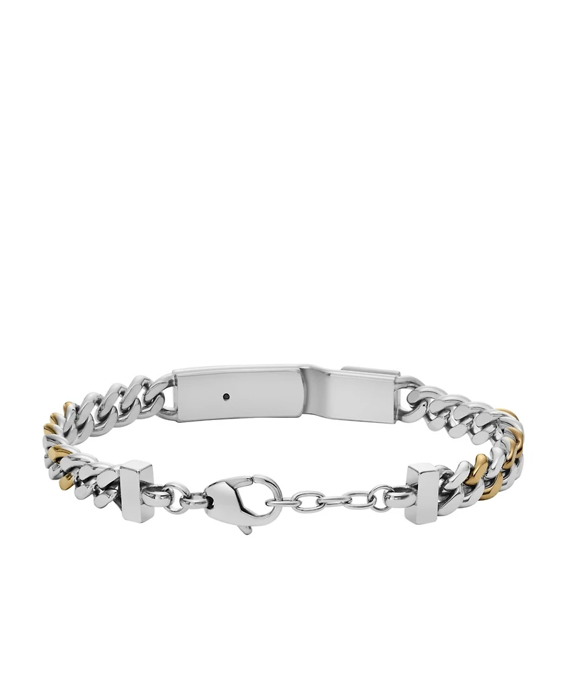 Diesel Men's Two-Tone Stainless Steel Id Chain Bracelet