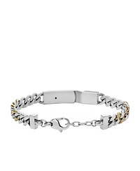 Diesel Men's Two-Tone Stainless Steel Id Chain Bracelet