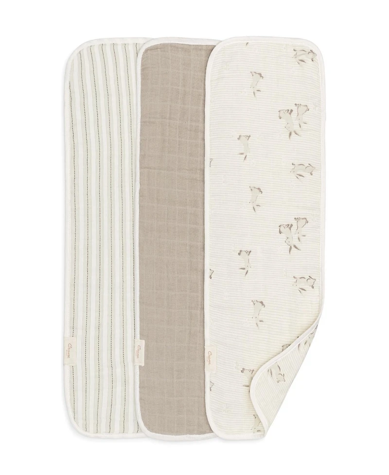 Crane Baby Cotton 3-pc. Bunny Burp Cloth Set