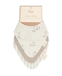 Crane Baby Cotton 3-pc. Bunny Bib Set
