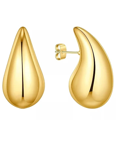 And Now This 18K Gold Plated or Silver Extra Large Teardrop Stud Earring