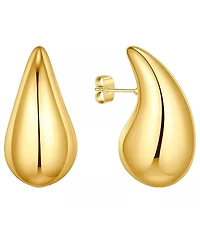 And Now This 18K Gold Plated or Silver Extra Large Teardrop Stud Earring