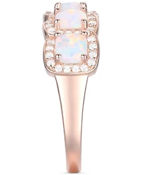 Amethyst (1-1/4 ct. t.w.) & Lab-Grown White Sapphire (1/3 ct. t.w.) Ring in 14k Gold-Plated Sterling Silver (Also in Citrine & Lab-Grown Opal)