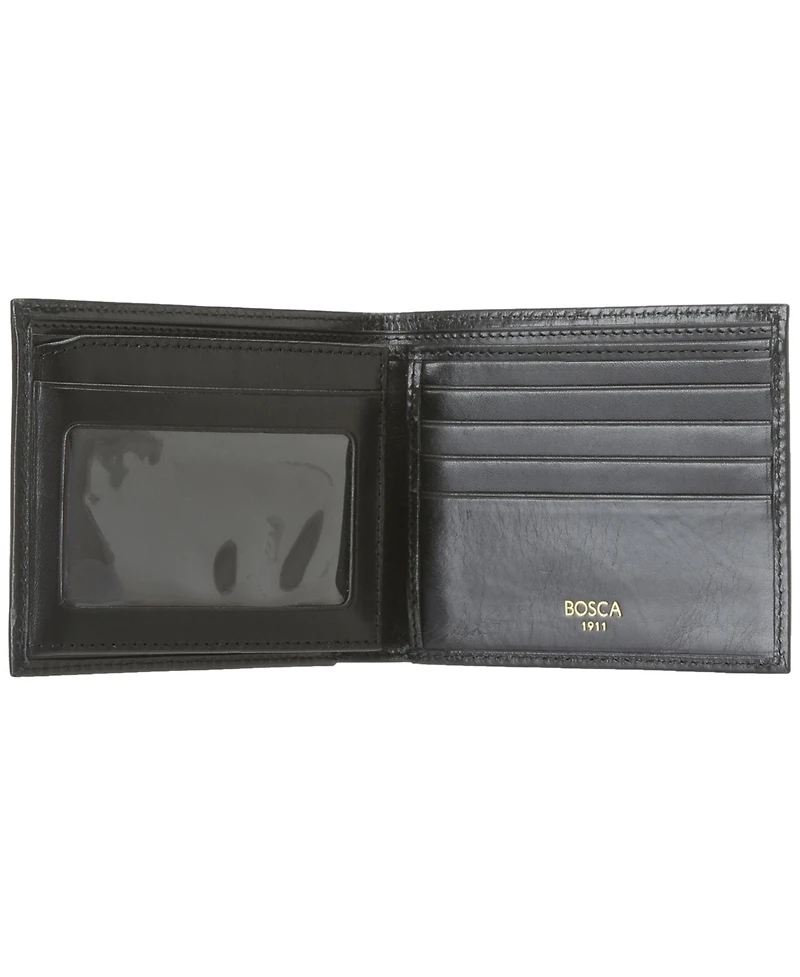 Bosca Men's Wallet, Old Leather Continental Bifold Wallet with I.d. Flap