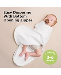 KeaBabies 3pk Soothe Zippy Baby Swaddles 0-6 Months, Newborn Sleep Sacks, Zipper Swaddle, Wearable Swaddle Blanket