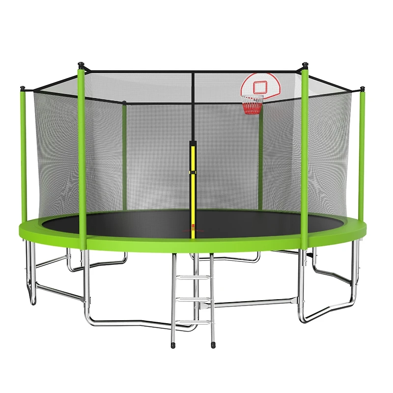 Streamdale Furniture 16ft Trampoline with Bar, Hoop & Enclosure
